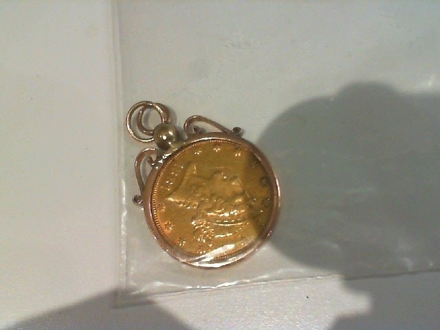 14k -8 grams - gold coin in fr - Kelly Wade Jewelers