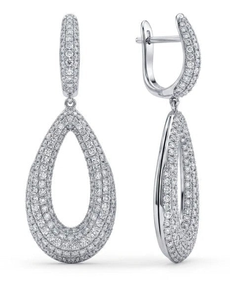 14k white gold pave diamond ha - Kelly Wade Jewelers