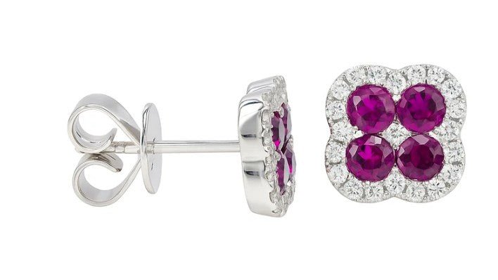 14k white gold pink sapphire w - Kelly Wade Jewelers