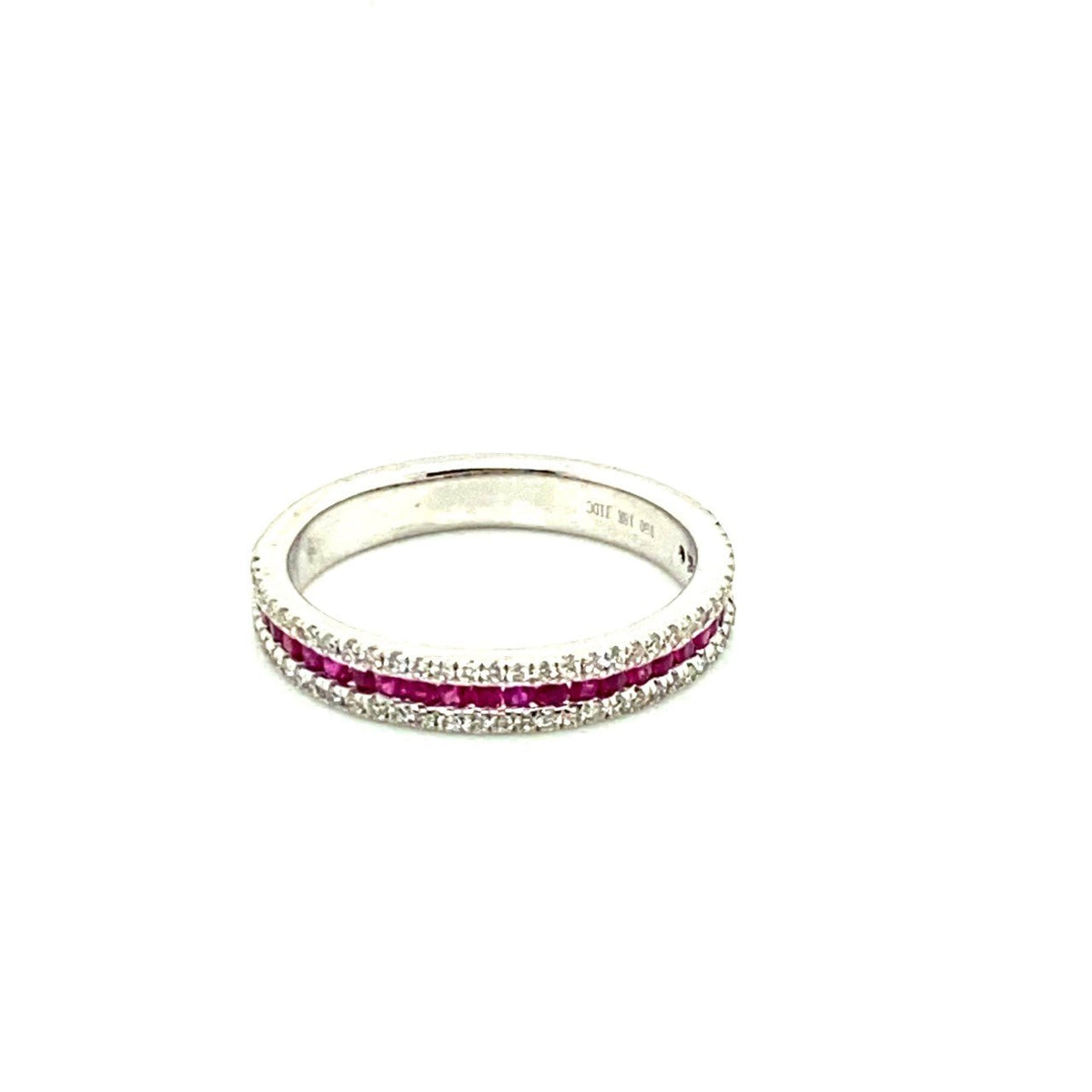 14k white gold ruby center wit - Kelly Wade Jewelers