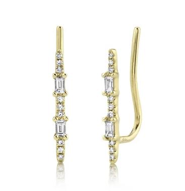 14k yellow gold baguette diamo - Kelly Wade Jewelers