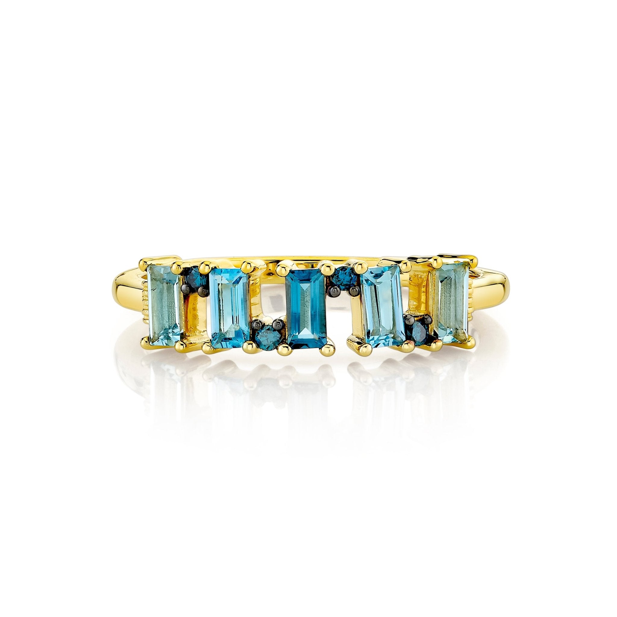 14k yellow gold baguette ombre - Kelly Wade Jewelers