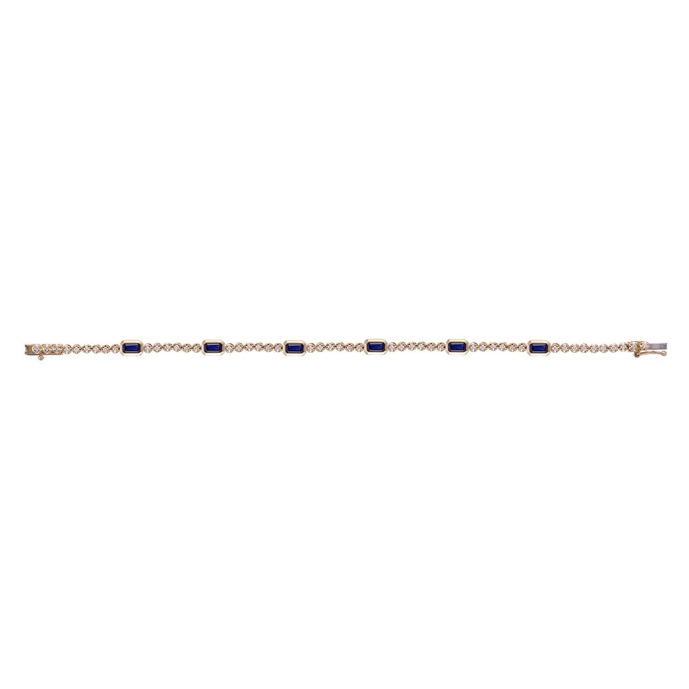 14k yellow gold bezel set emer - Kelly Wade Jewelers