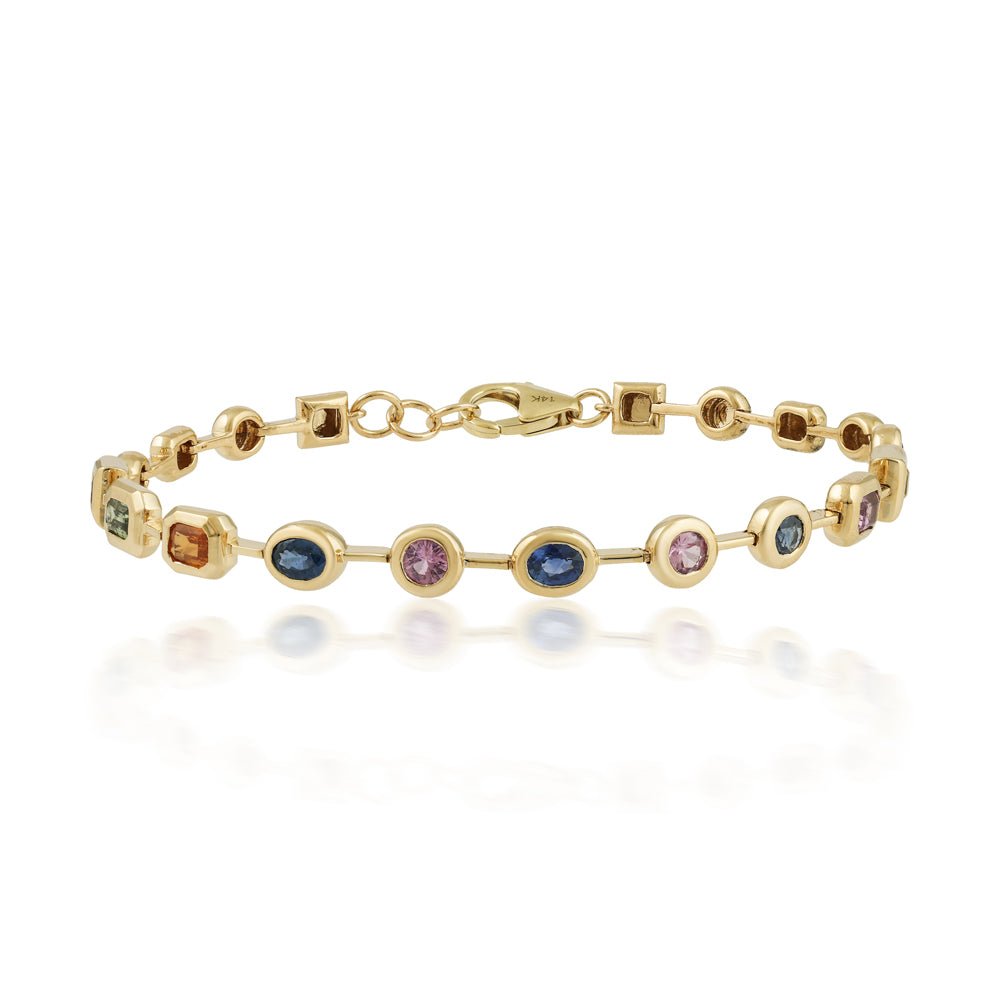 14k yellow gold bezel set mult - Kelly Wade Jewelers