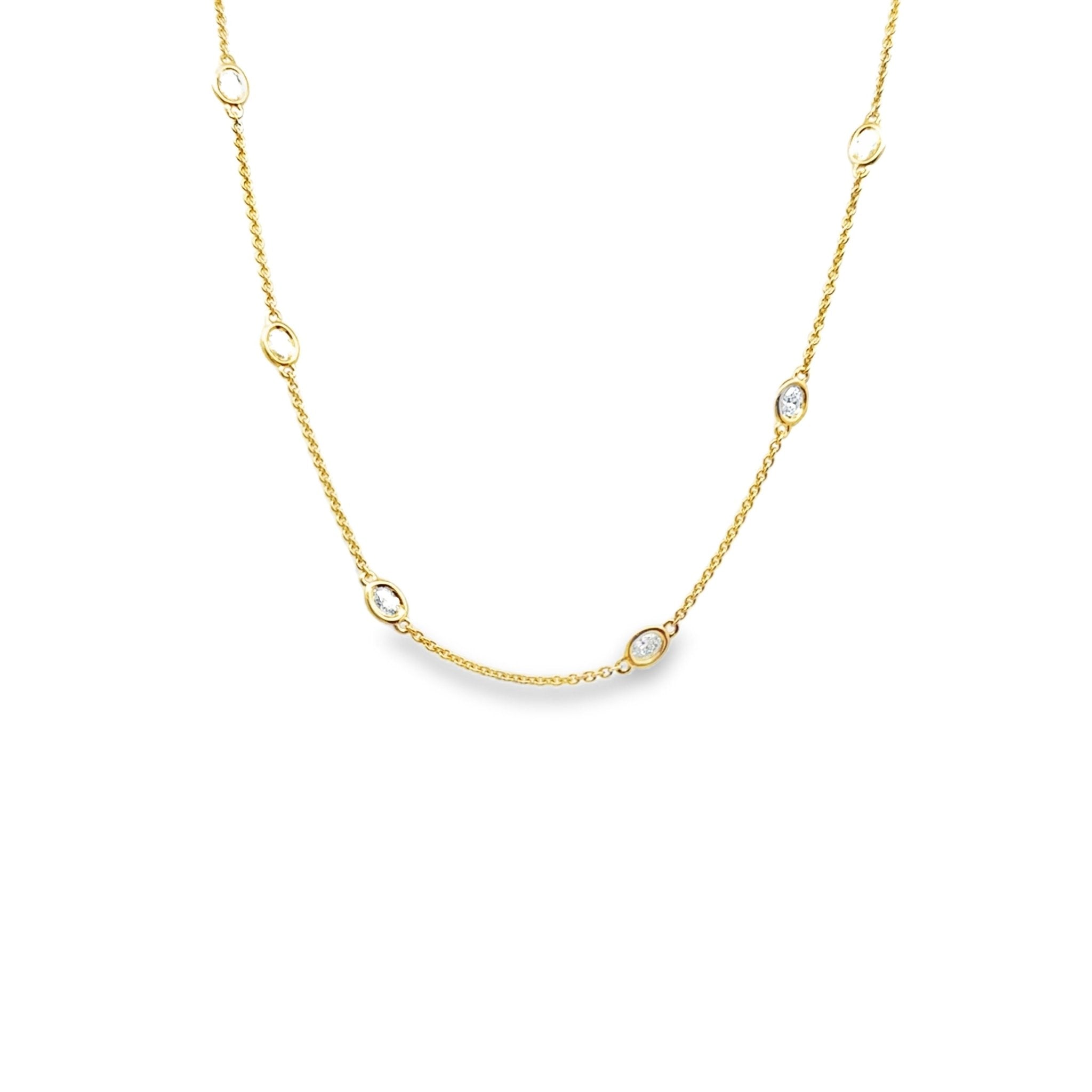 14k yellow gold bezel set oval - Kelly Wade Jewelers