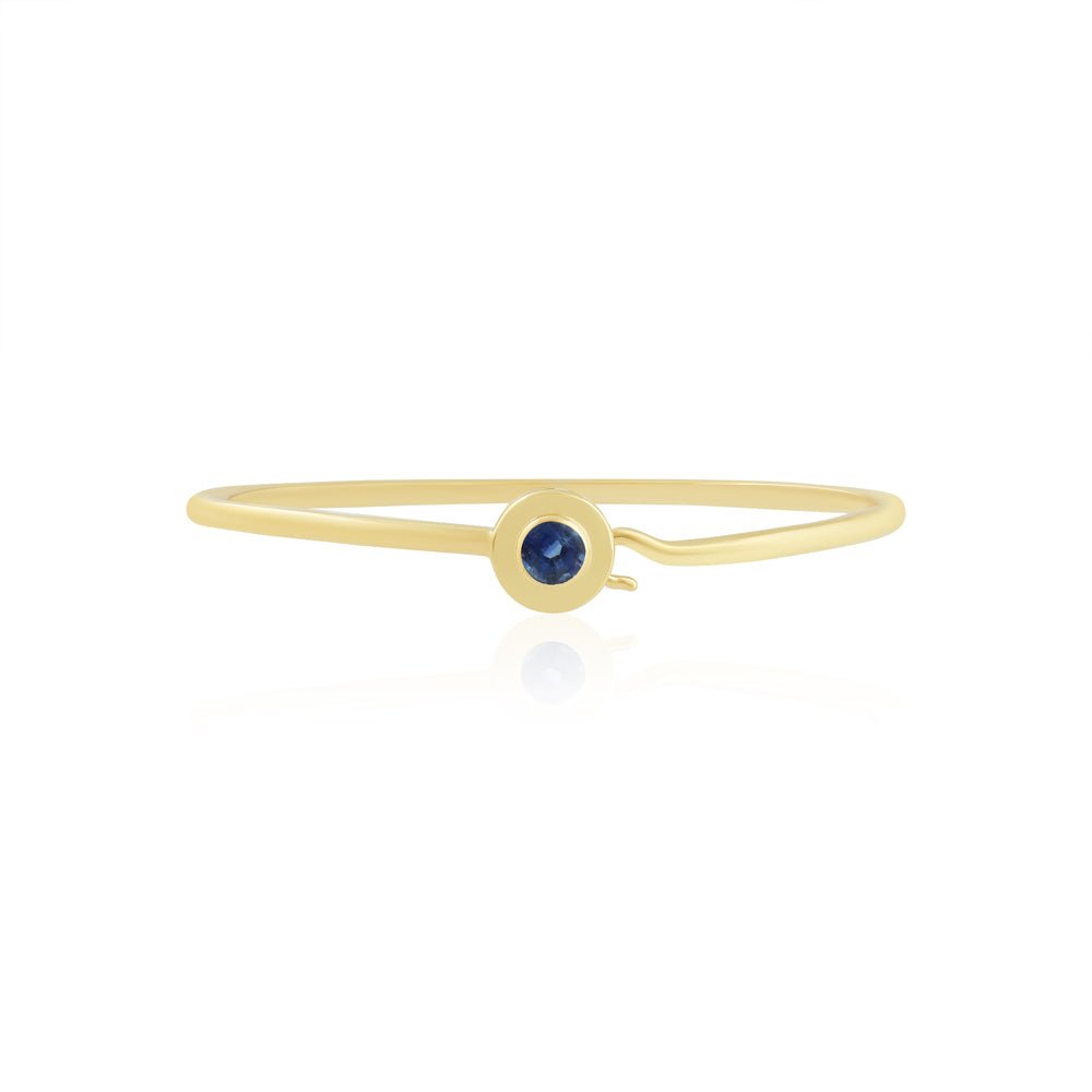 14k yellow gold bezel set sapp - Kelly Wade Jewelers