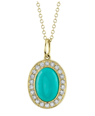 14k yellow gold cabochon oval - Kelly Wade Jewelers