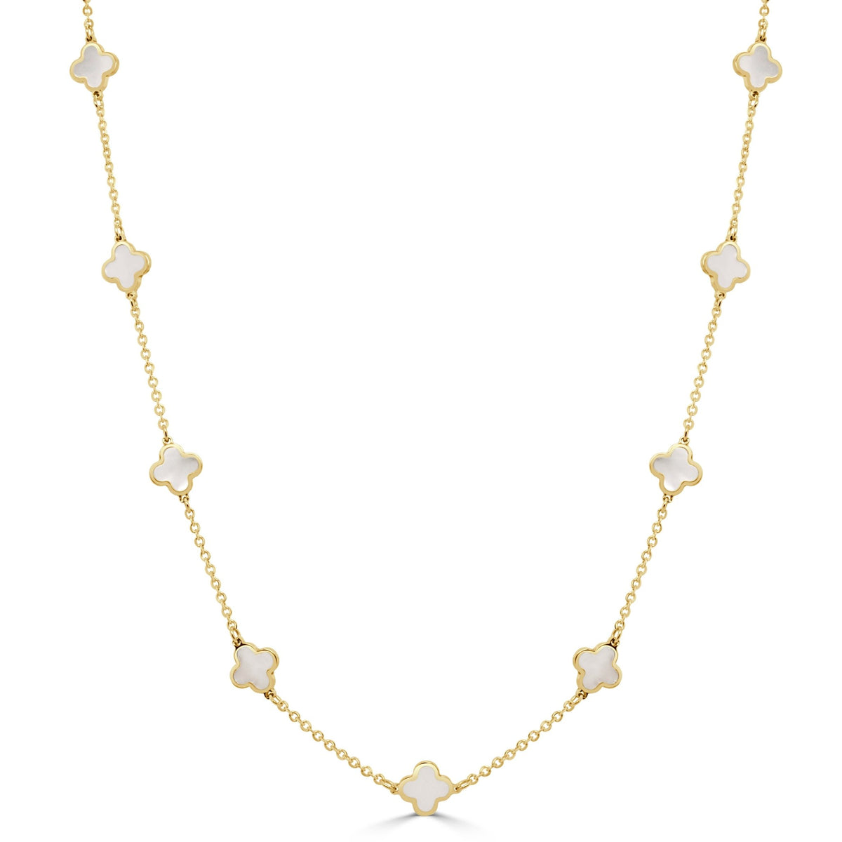 14k yellow gold clover mother - Kelly Wade Jewelers