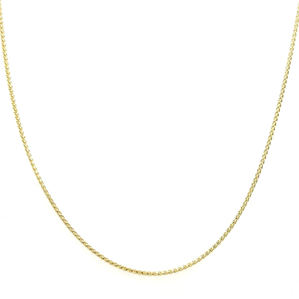 14k yellow gold diamond cut wheat chain - Kelly Wade Jewelers Store