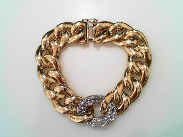 14k yellow gold large link bra - Kelly Wade Jewelers