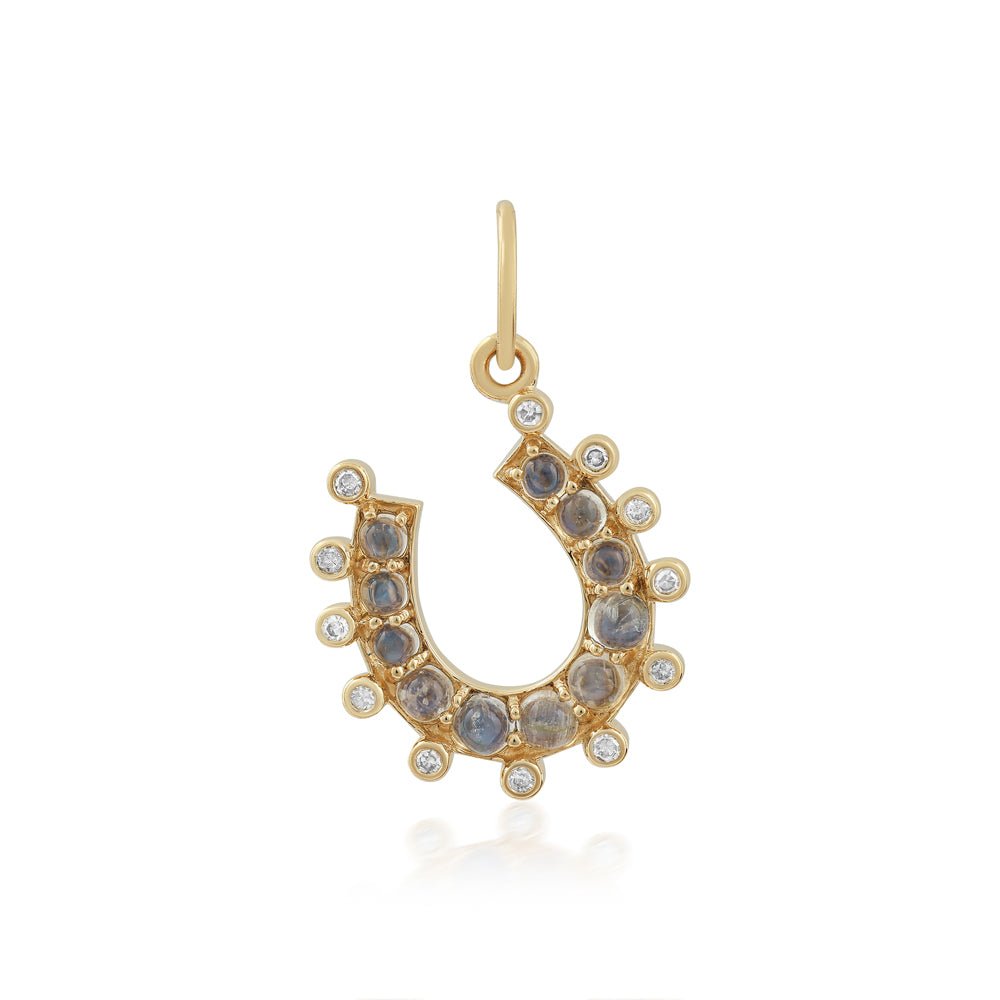 14k yellow gold moonstone and - Kelly Wade Jewelers
