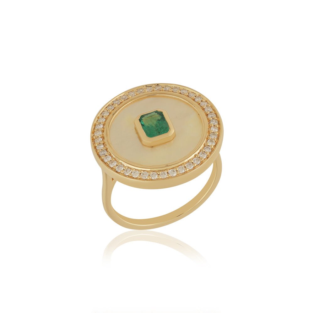 14k yellow gold mother of pear - Kelly Wade Jewelers