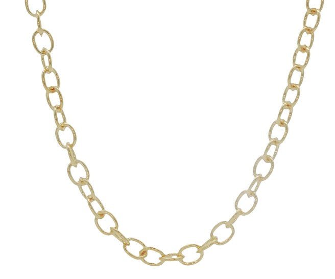 14k yellow gold oval link neck - Kelly Wade Jewelers