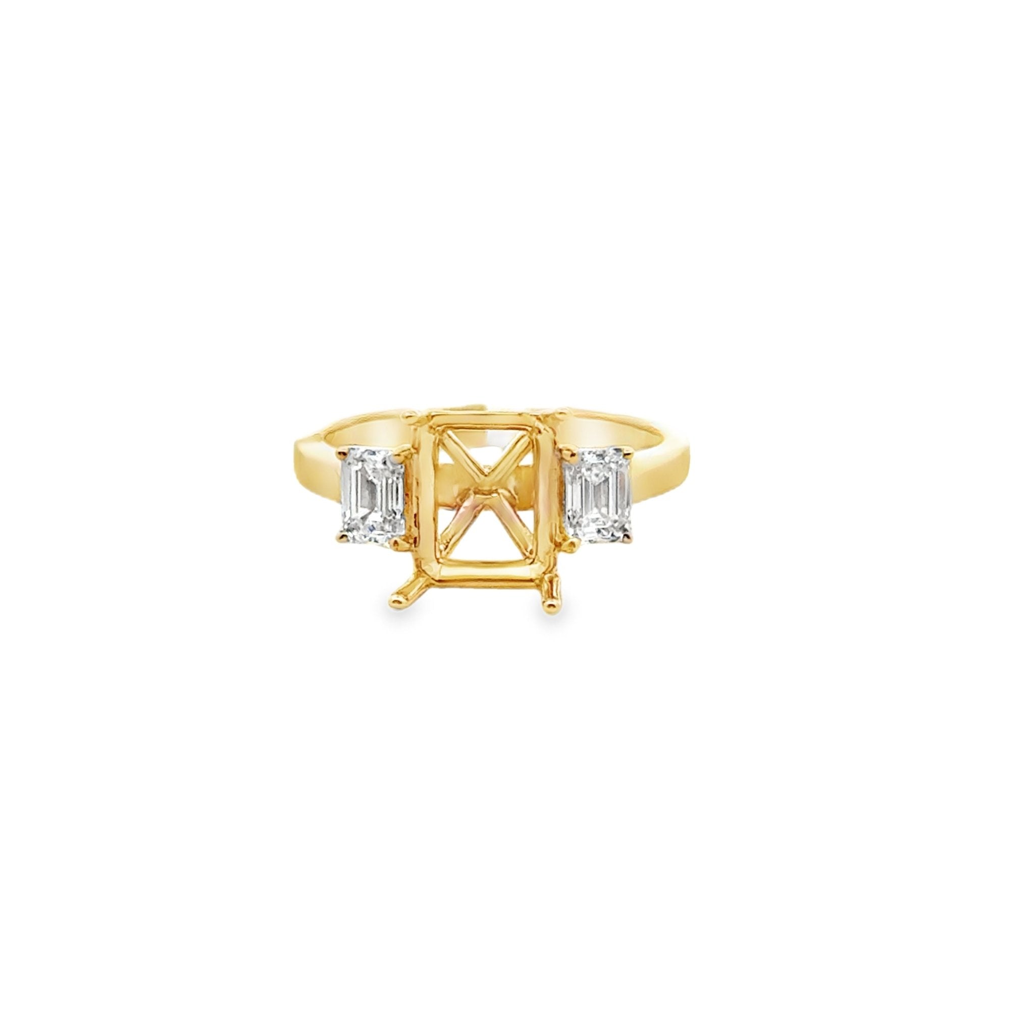 14k yellow gold semi - mount for - Kelly Wade Jewelers