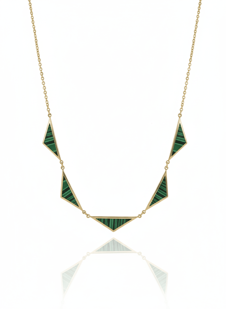 14k yellow gold triangle malac - Kelly Wade Jewelers