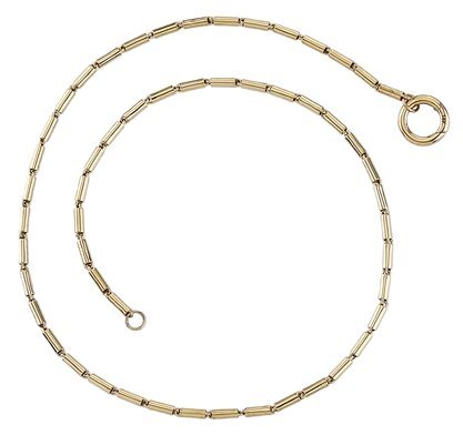 14k yellow gold tube chain wit - Kelly Wade Jewelers