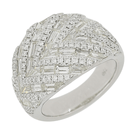 18k white gold baguette and ro - Kelly Wade Jewelers