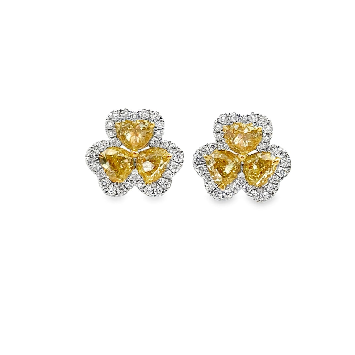 18k white gold heart shaped fa - Kelly Wade Jewelers