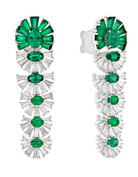 18k white gold oval emeralds w - Kelly Wade Jewelers