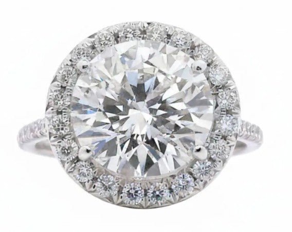 18k white gold round brilliant - Kelly Wade Jewelers