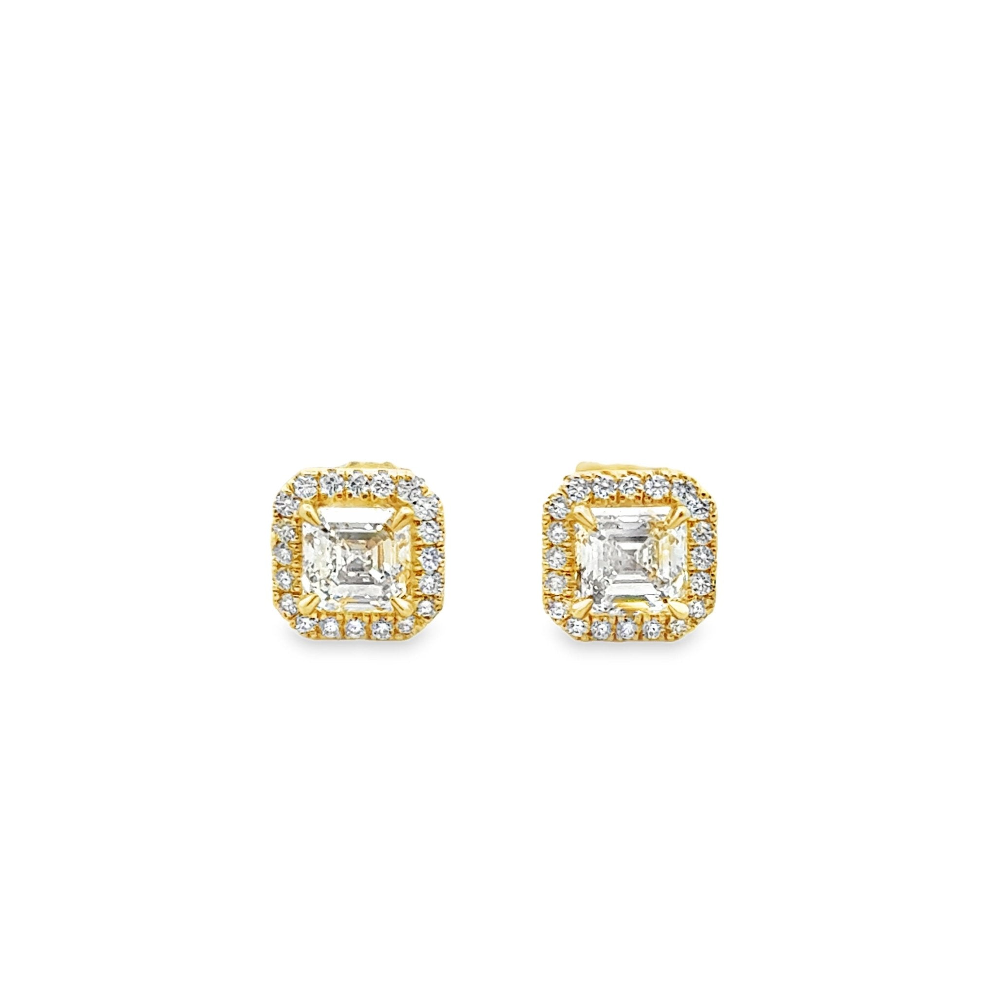 18k yellow gold asher cut diam - Kelly Wade Jewelers