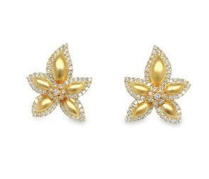 18k yellow gold brushed finish - Kelly Wade Jewelers