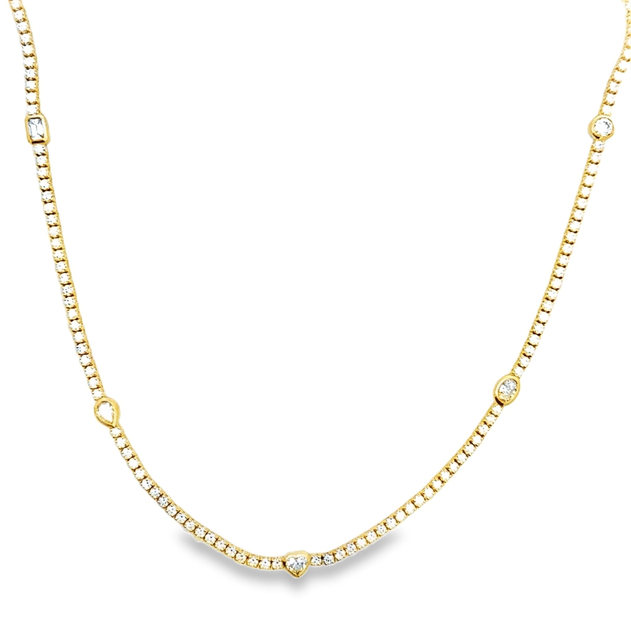 18k yellow gold diamond tennis - Kelly Wade Jewelers