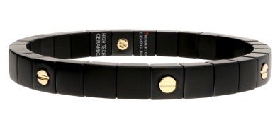 18k yellow gold matte black ce - Kelly Wade Jewelers