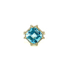 18k yellow gold octagon blue t - Kelly Wade Jewelers