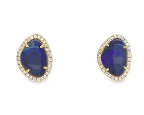 18k yellow gold opal with diam - Kelly Wade Jewelers