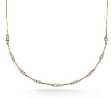 3 Diamond Bar Necklace - Kelly Wade Jewelers