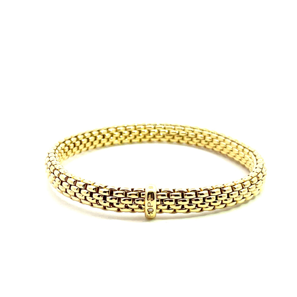 Fope single diamond medium stretch bracelet