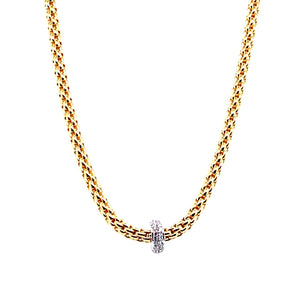 Fope Necklace With Diamond Rondel