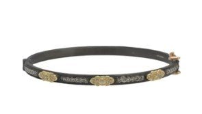 Blackened Silver Bangle Bracelet - Kelly Wade Jewelers