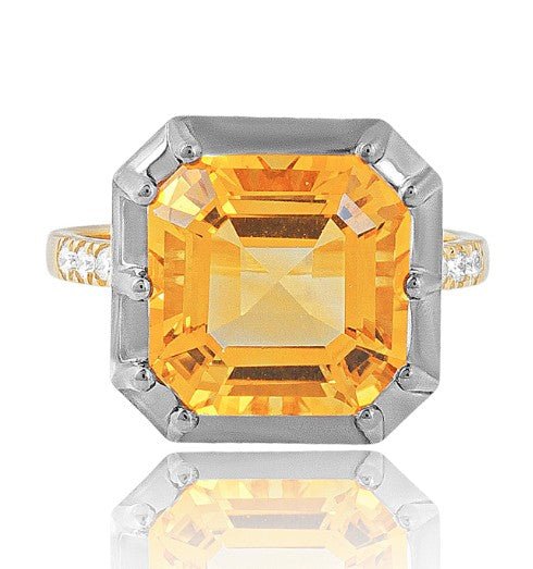 Citrine & Diamond Ring - Kelly Wade Jewelers