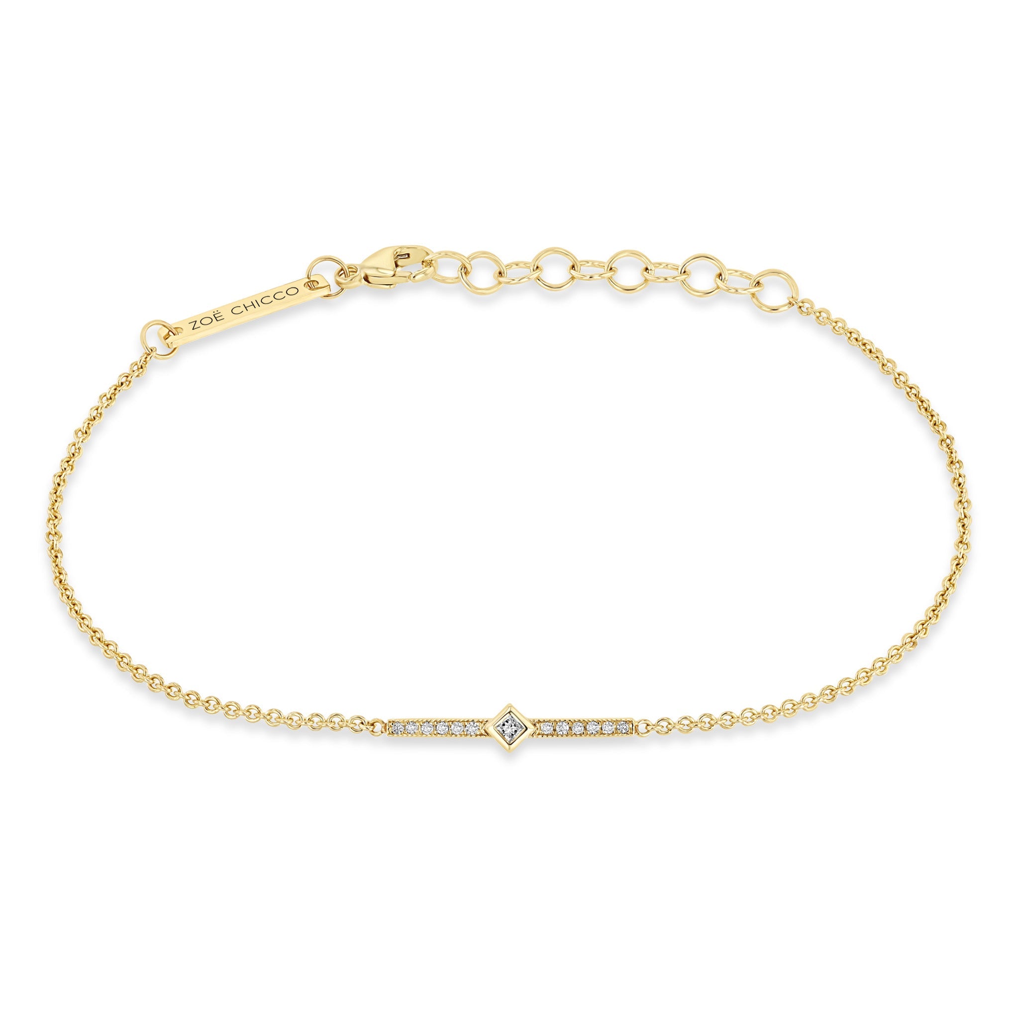 Diamond Bar Chain Bracelet - Kelly Wade Jewelers