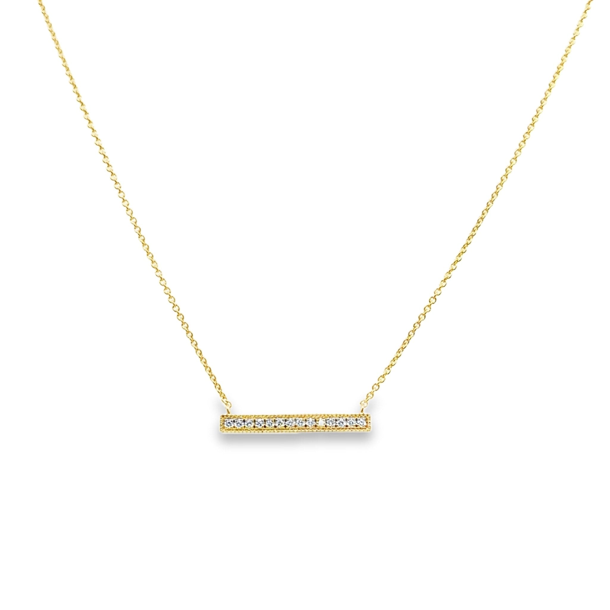 Diamond Bar Necklace - Kelly Wade Jewelers