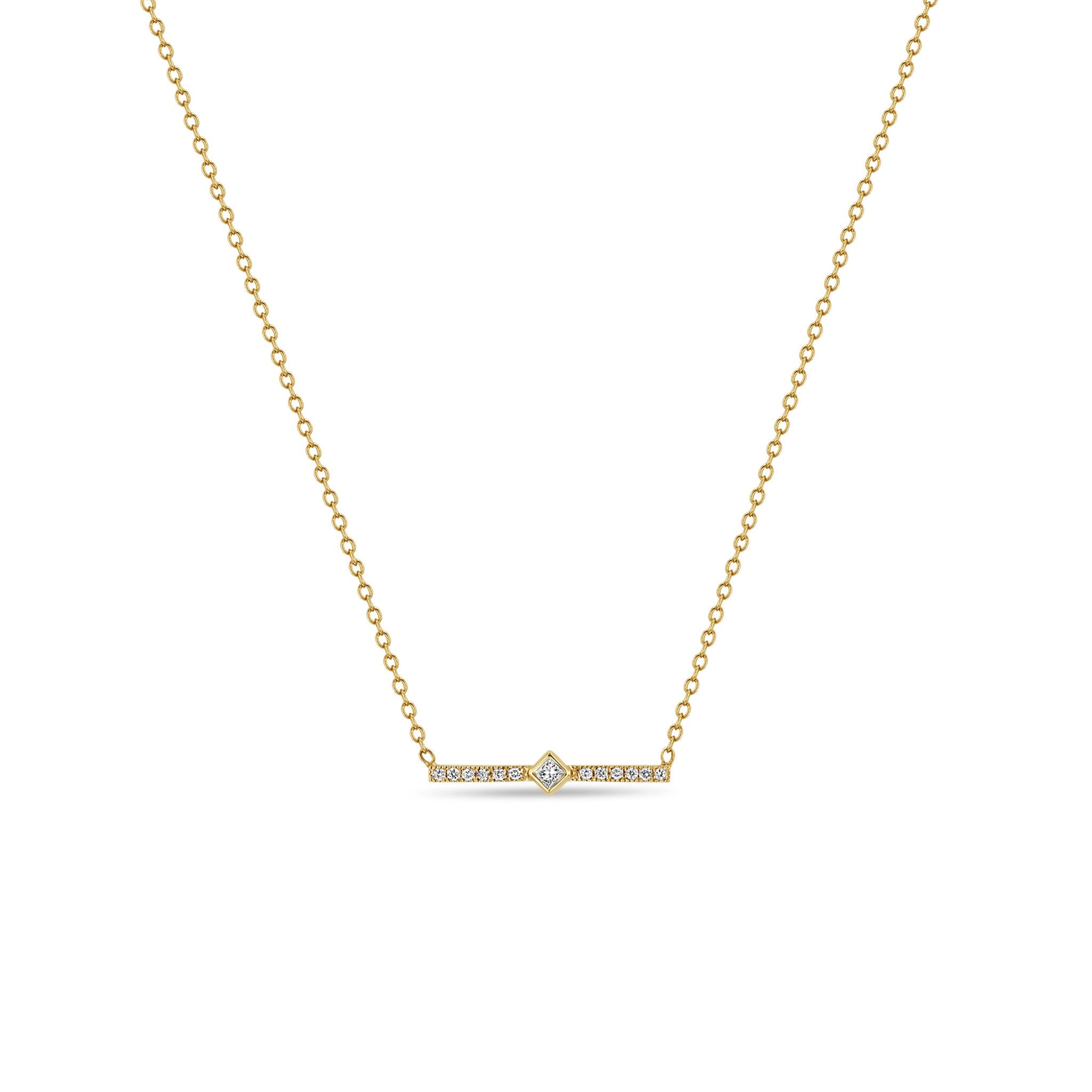 Diamond Bar Necklace - Kelly Wade Jewelers