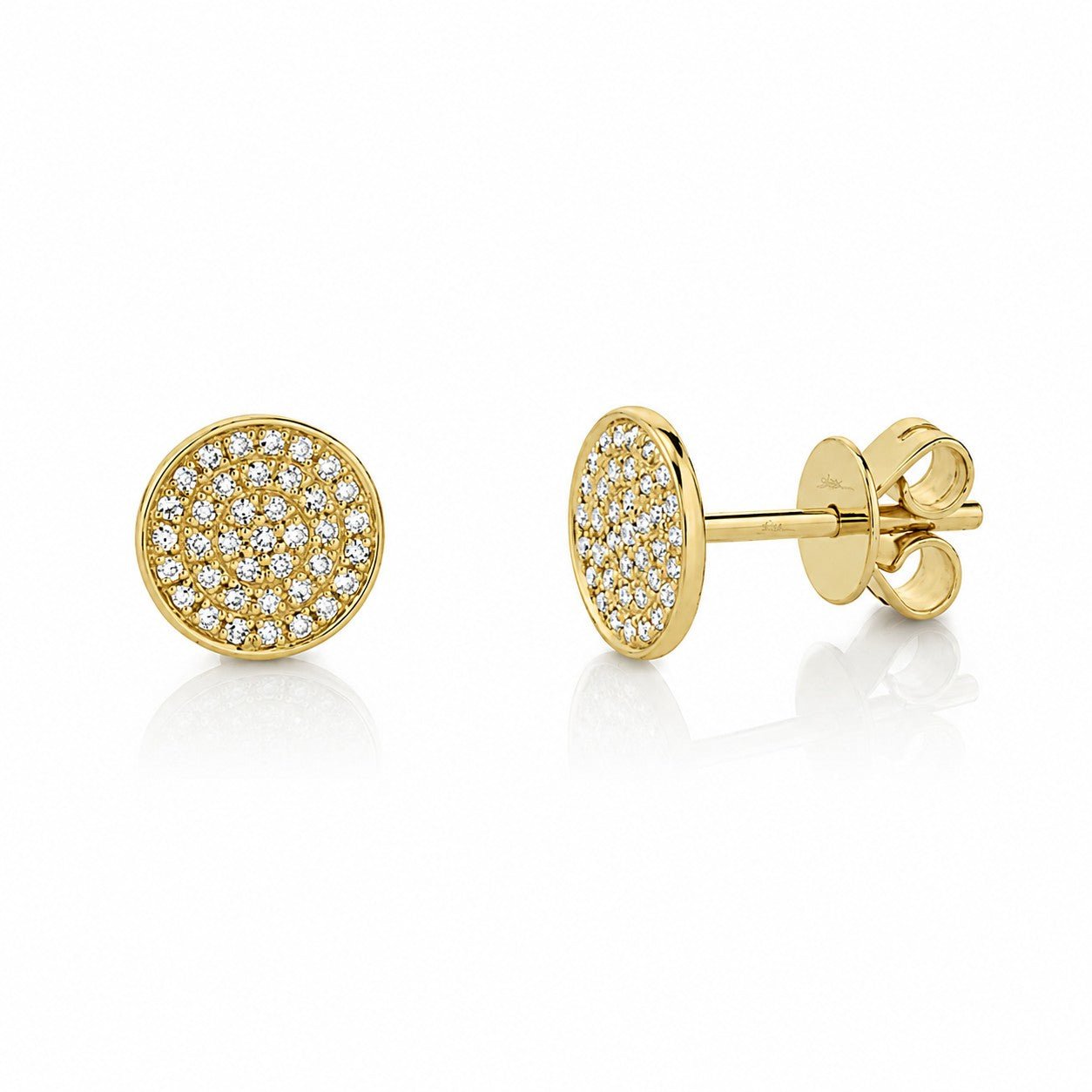 Diamond Disc Studs - Kelly Wade Jewelers