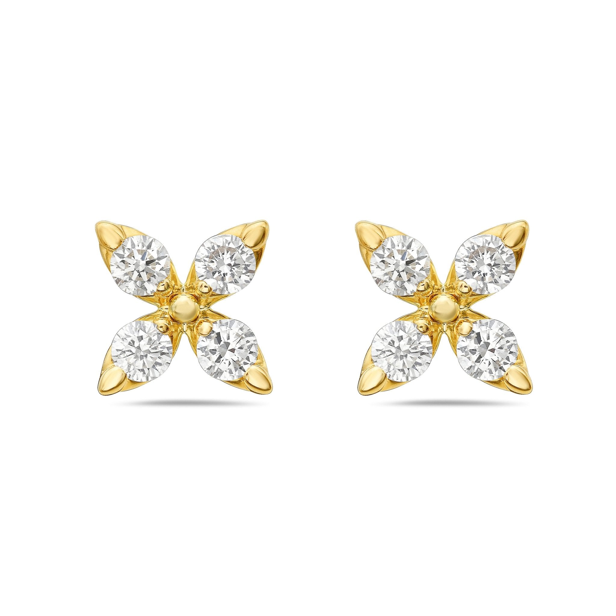 Diamond Flower Studs - Kelly Wade Jewelers