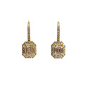 Diamond French Clips Earrings - Kelly Wade Jewelers