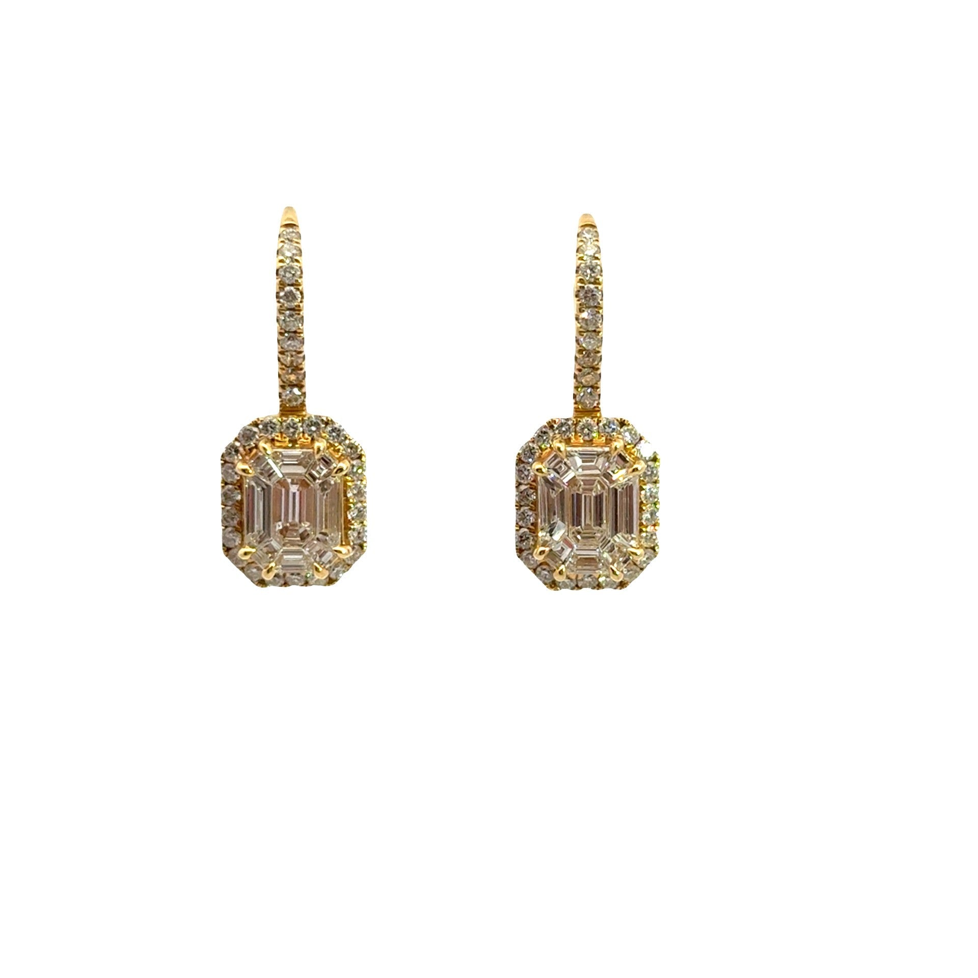 Diamond French Clips Earrings - Kelly Wade Jewelers
