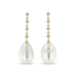 Diamond Pearl Dangle Earring - Kelly Wade Jewelers