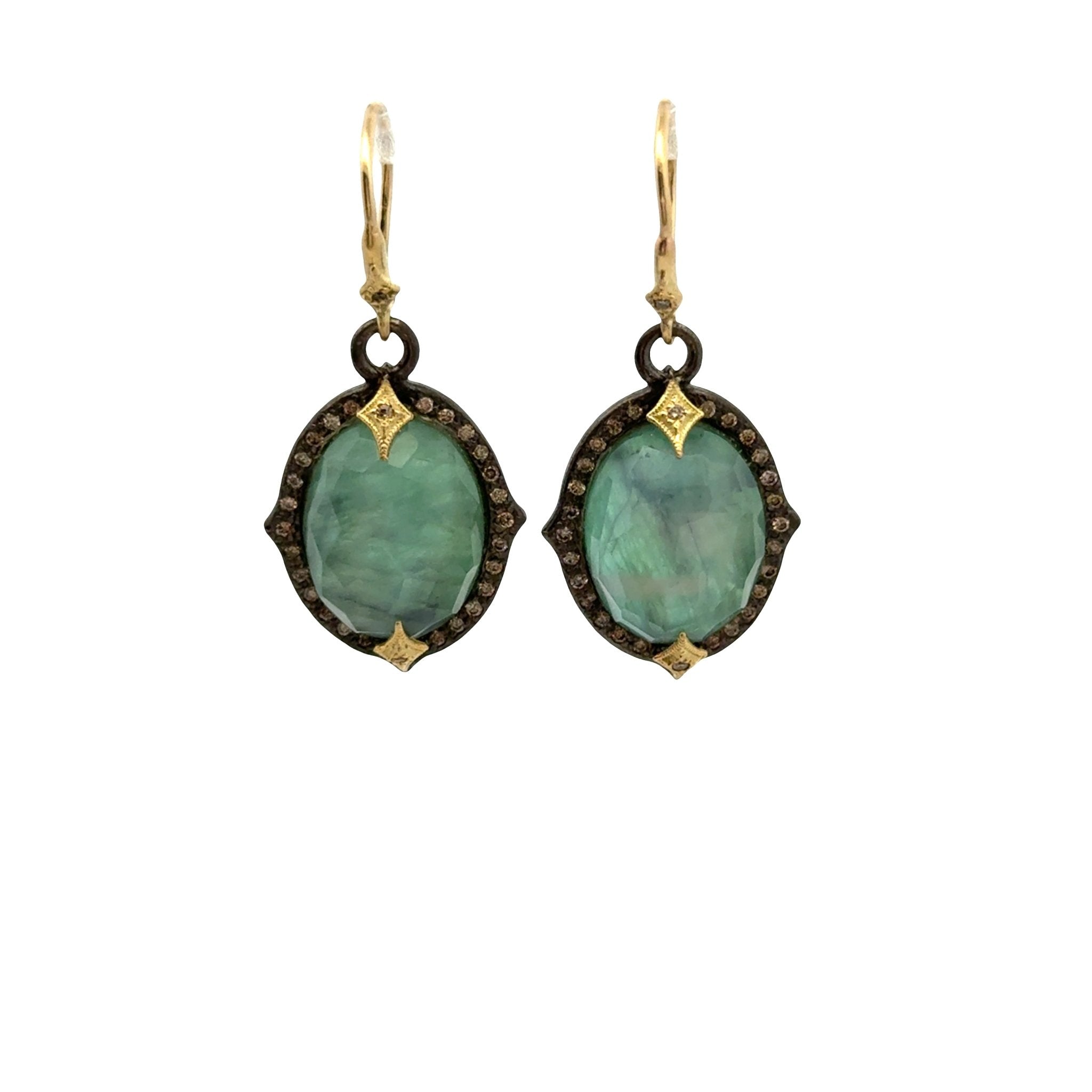 Emerald Doublet Dangle Earrings - Kelly Wade Jewelers