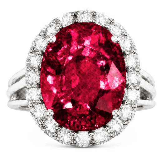 Estate 18k white gold oval rub - Kelly Wade Jewelers