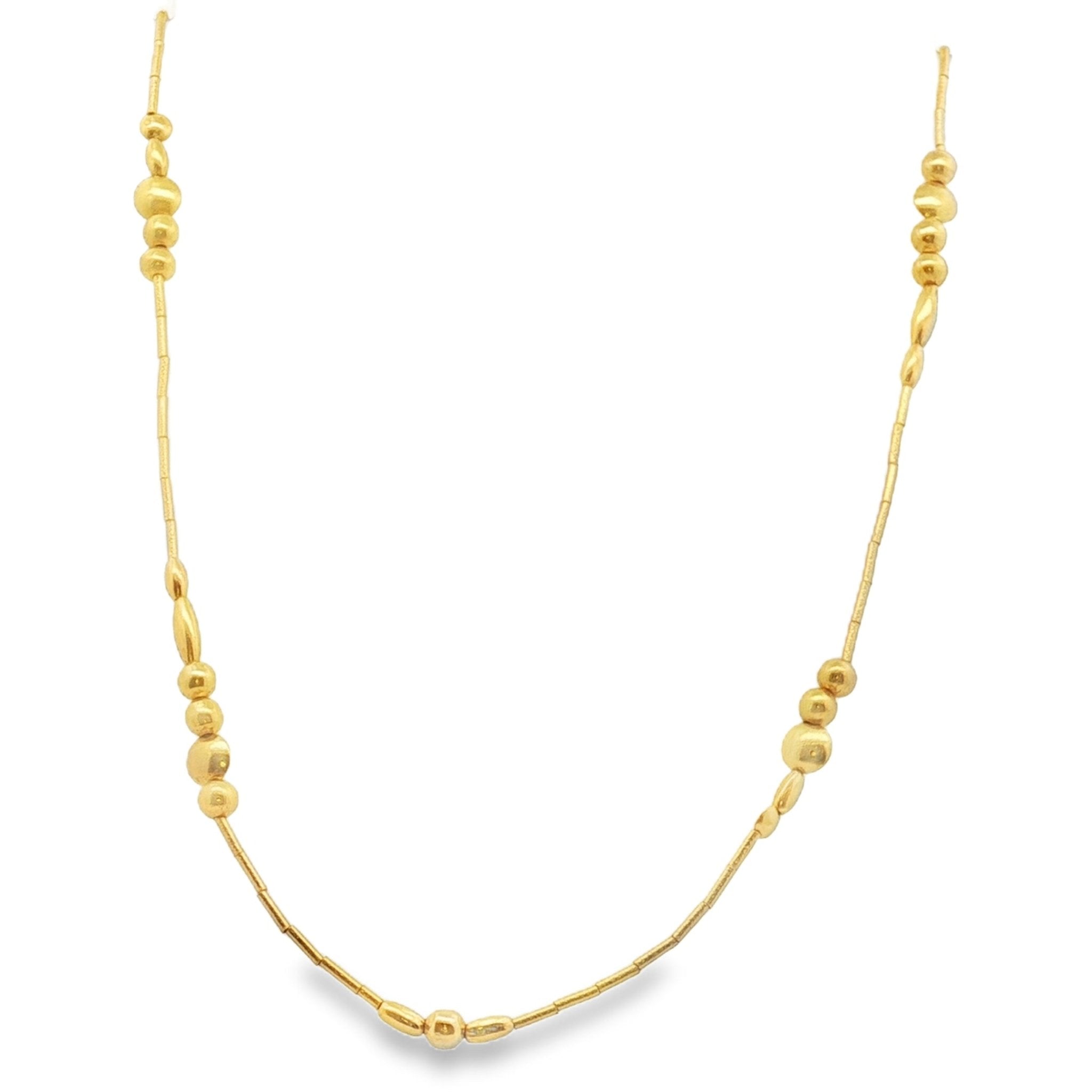 Gold Beaded Necklace - Kelly Wade Jewelers