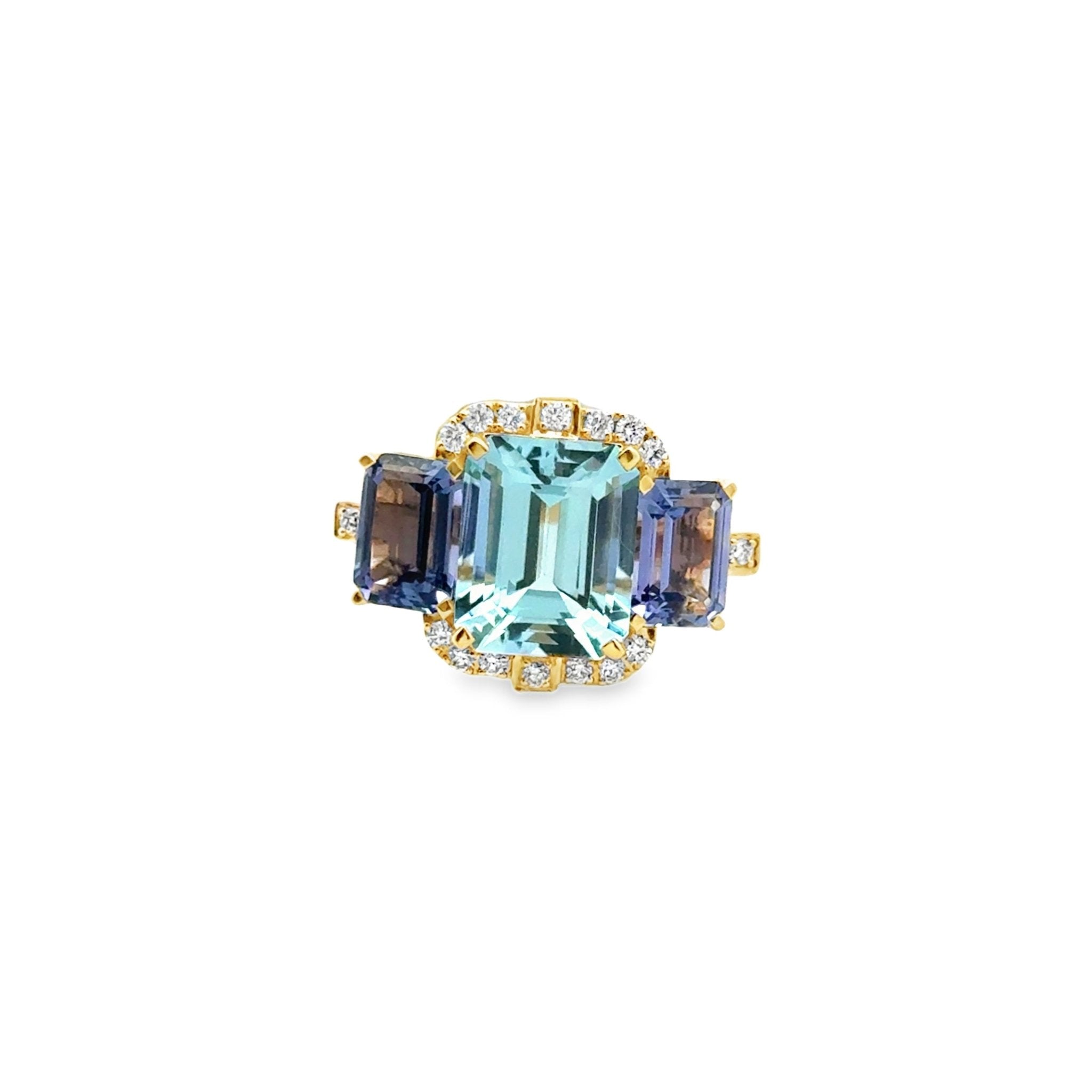 Goshwara Blue Topaz & Tanzanite Ring - Kelly Wade Jewelers