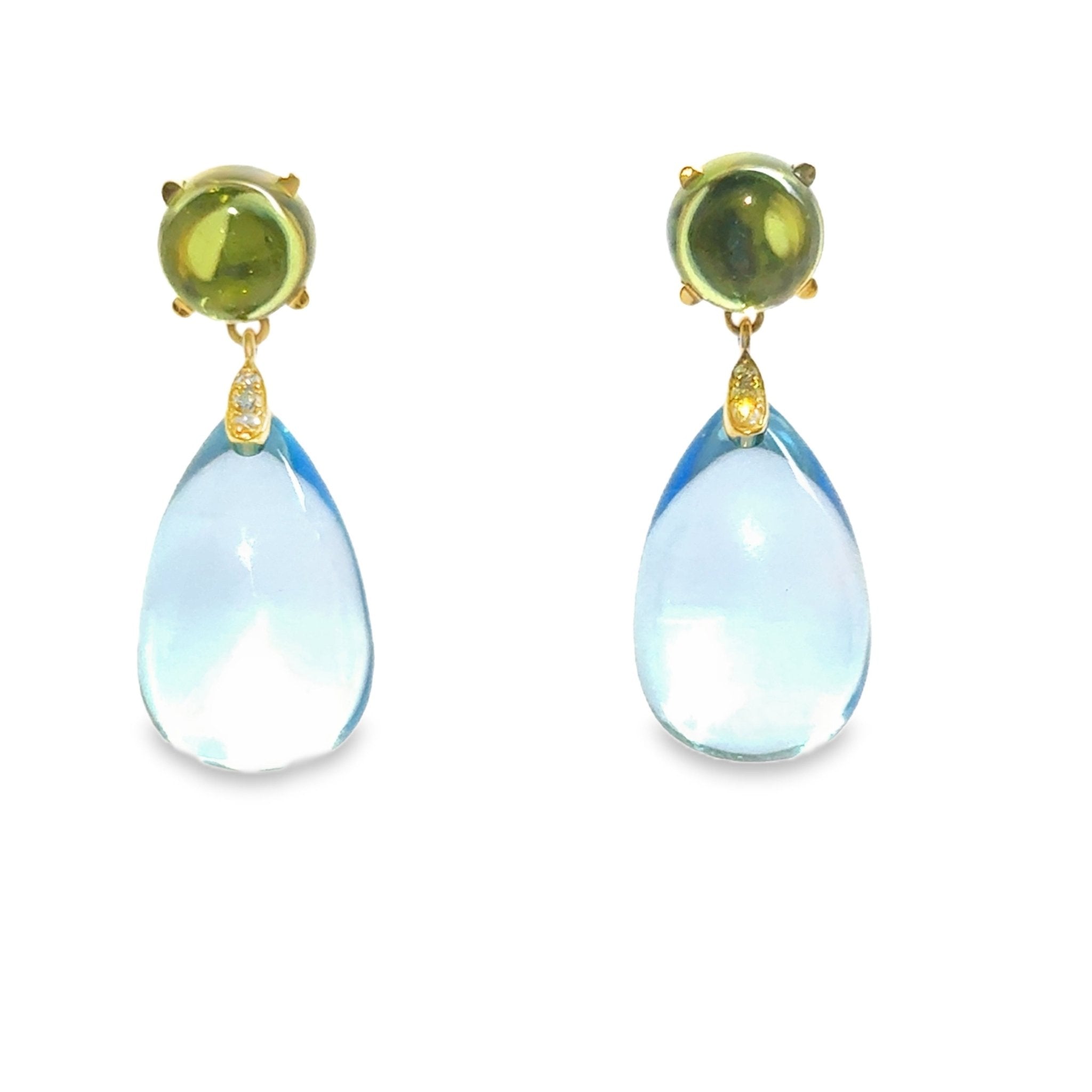 Goshwara Peridot & Blue Topaz Earrings - Kelly Wade Jewelers