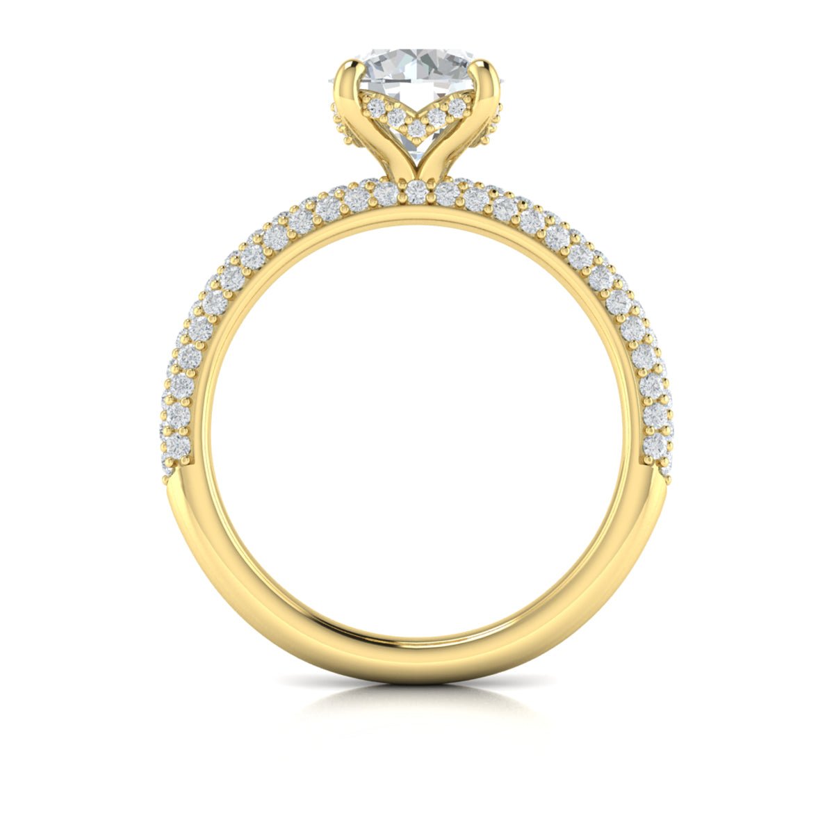 Hidden Halo Pave Band - Kelly Wade Jewelers
