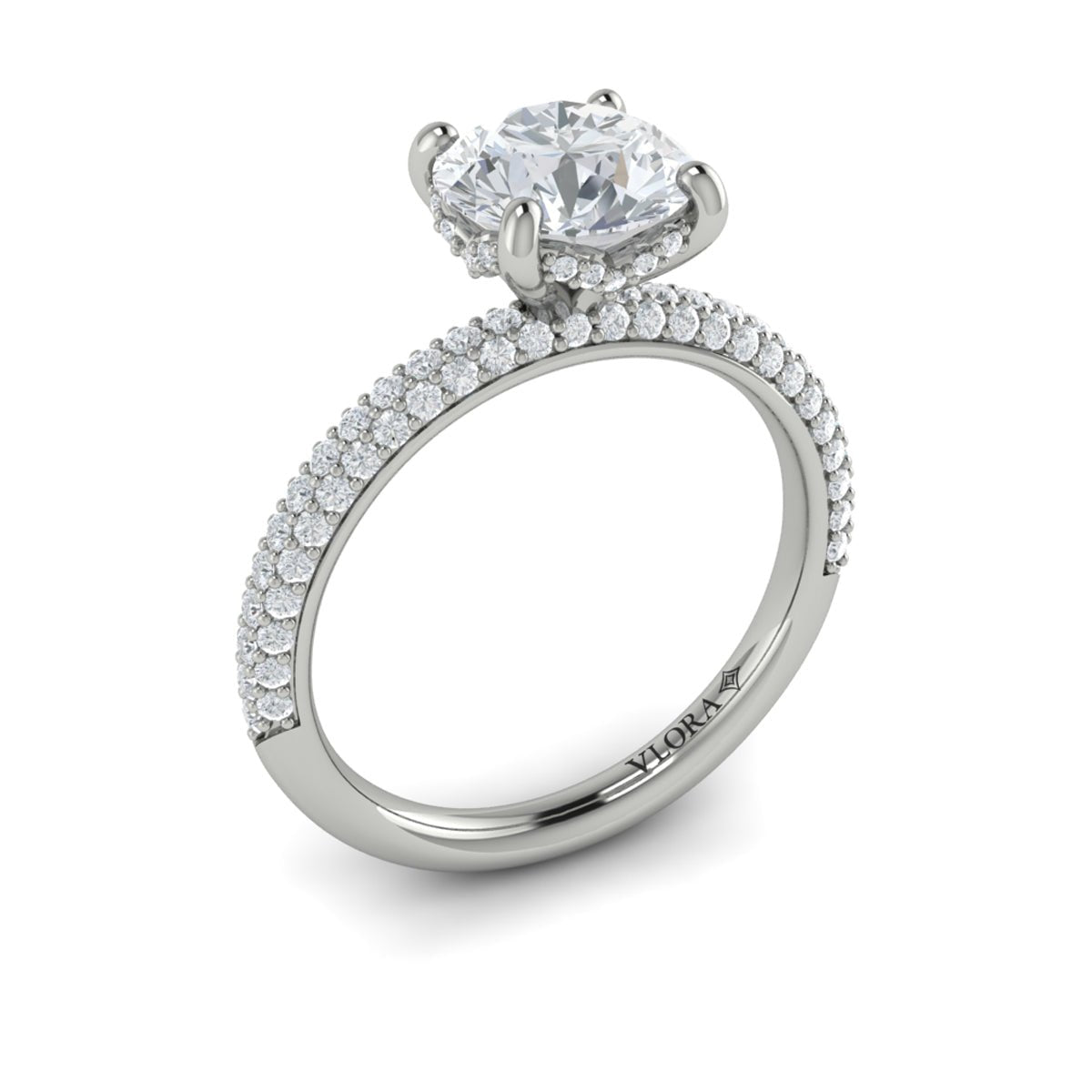 Hidden Halo Pave Band - Kelly Wade Jewelers